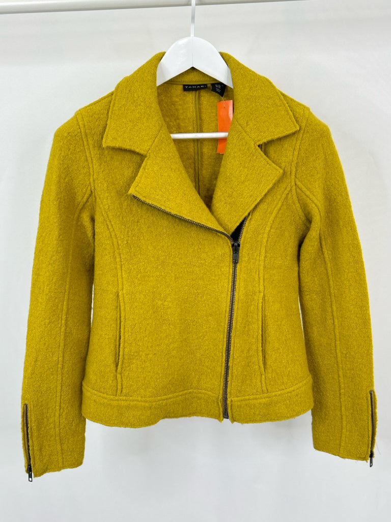 TAHARI Women Size XS Chartreuse Jacket