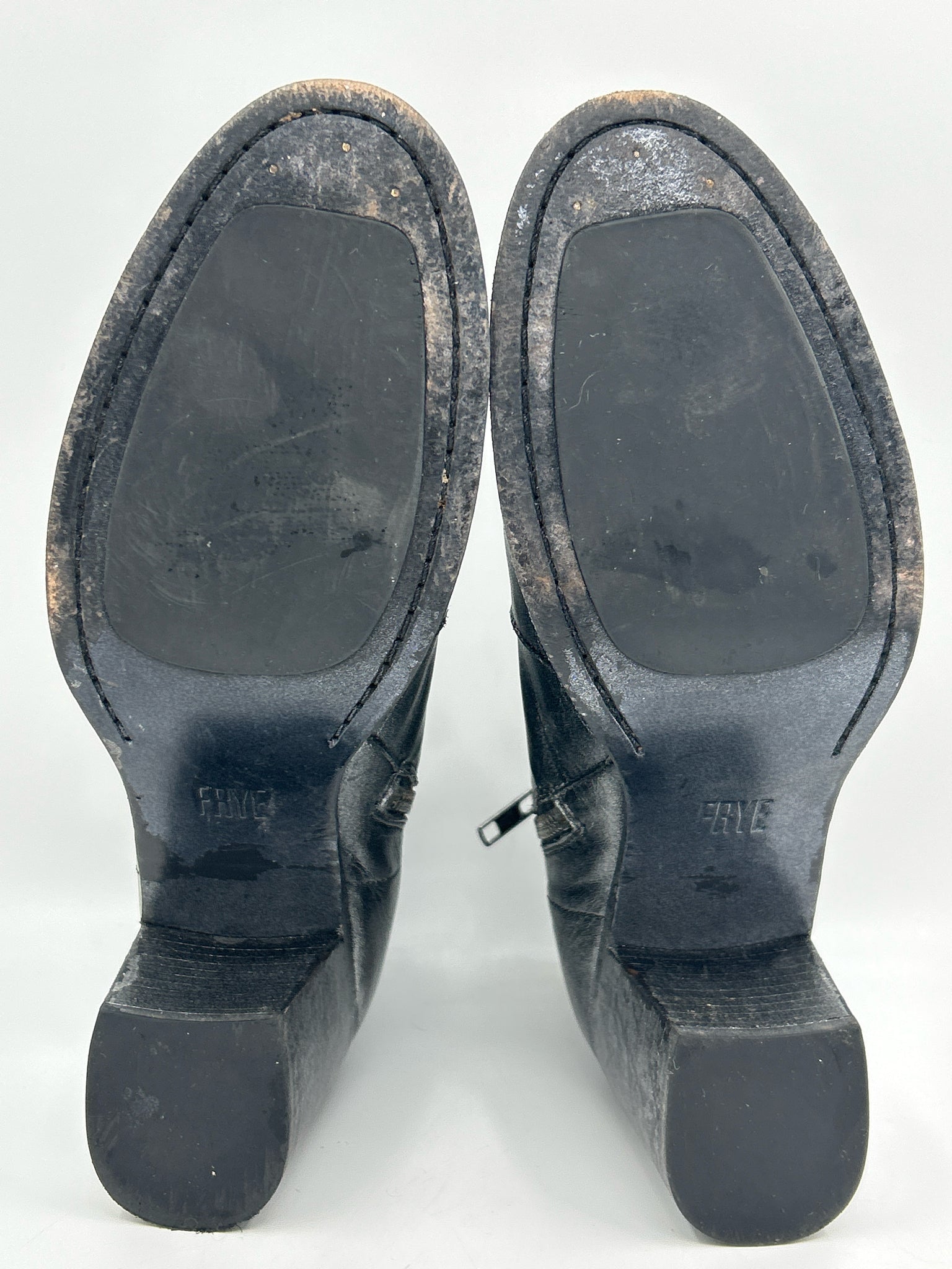 FRYE Size 8.5B Black Metallic Women Booties