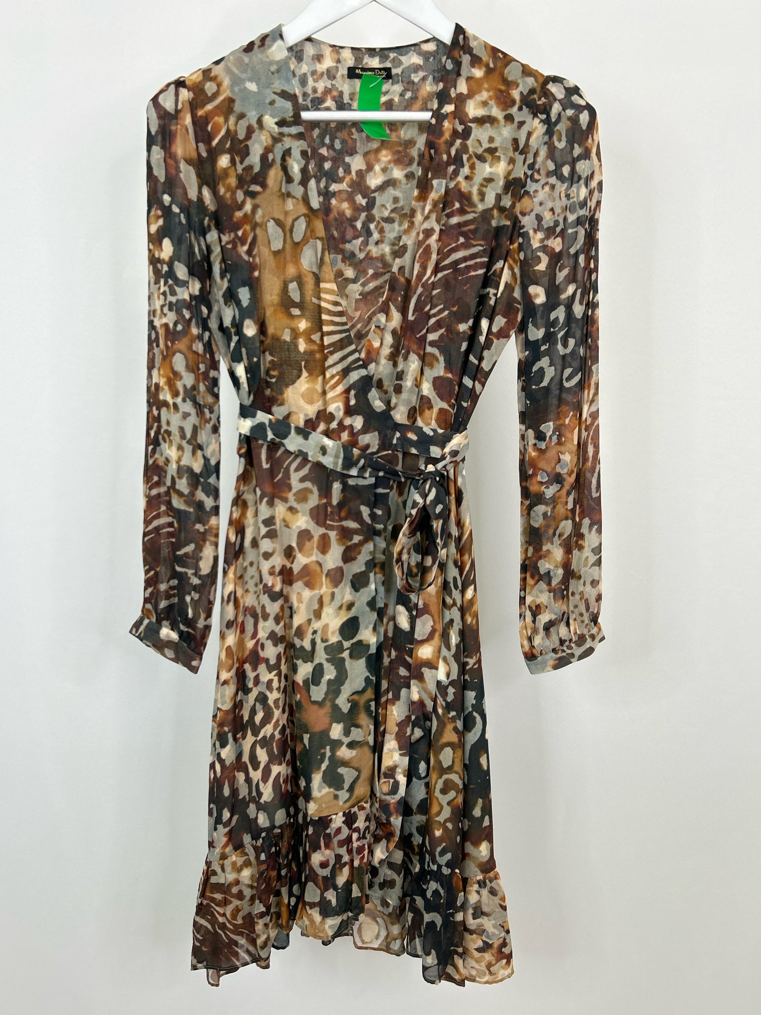 MASSIMO DUTTI Size 4 BROWN AND GREY Women Dress
