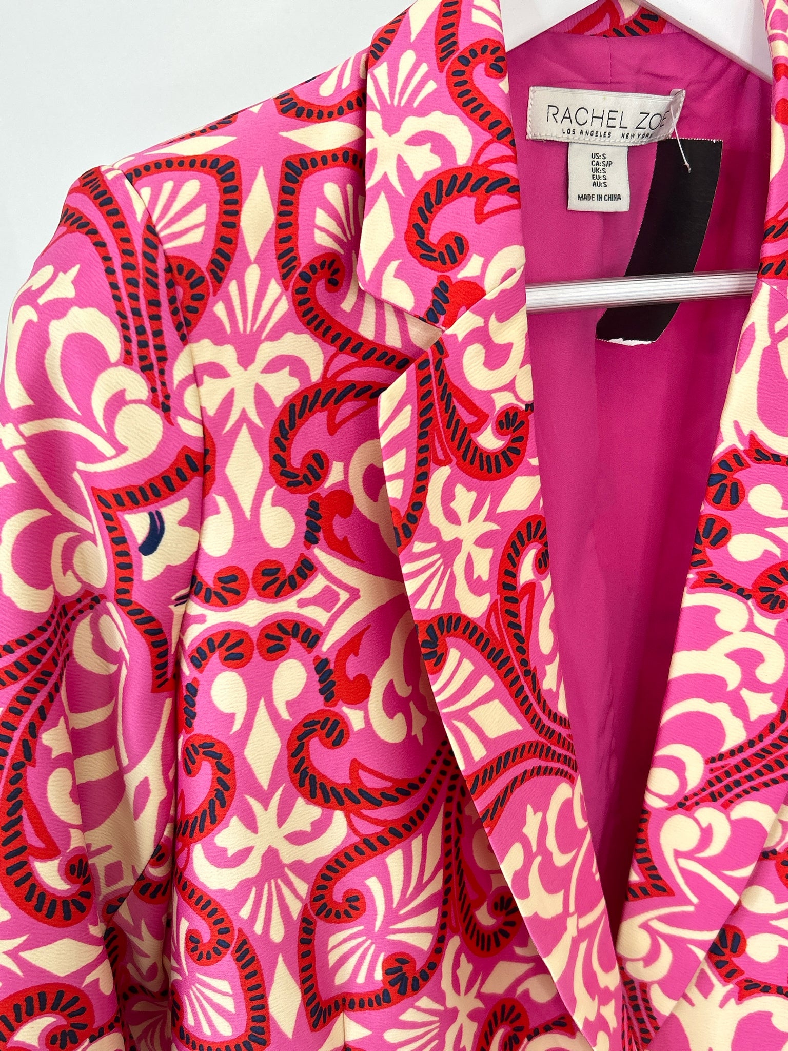 RACHEL ZOE Size S Fuschia Print Women 2-Piece w/pants