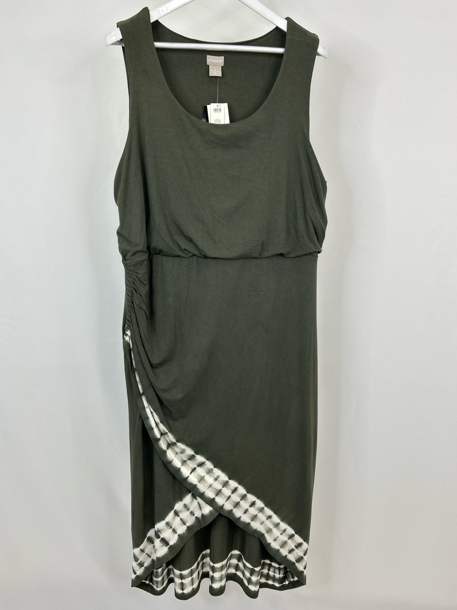 CHICO'S Size 16/18 Green Women Dress