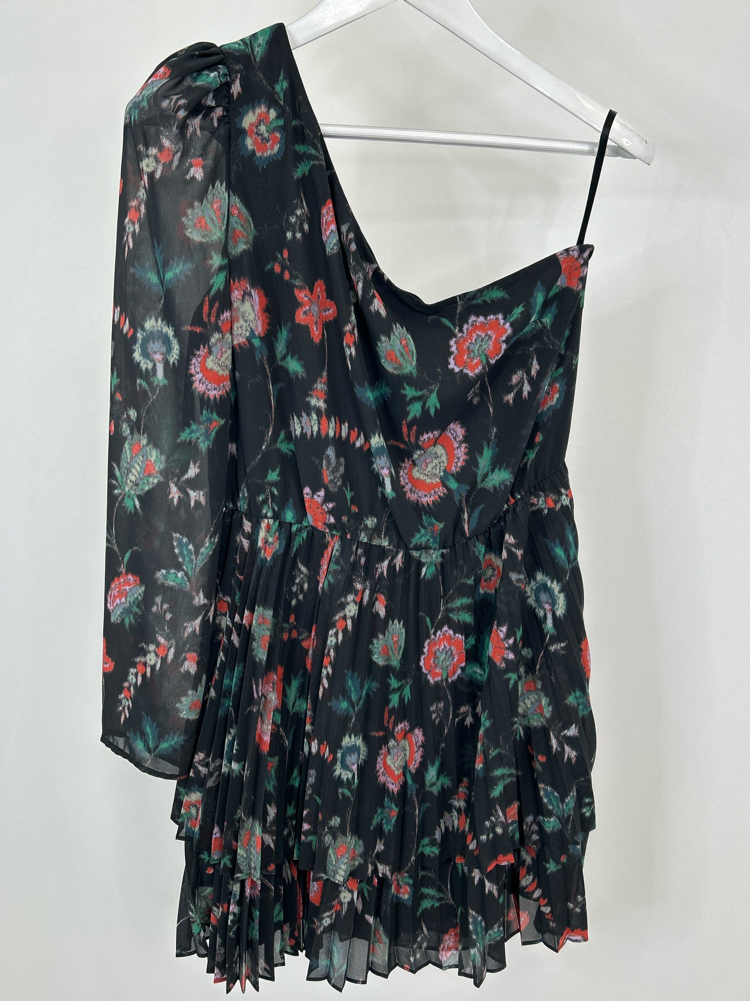 DEREK LAM Size S/M Black Print Women Dress