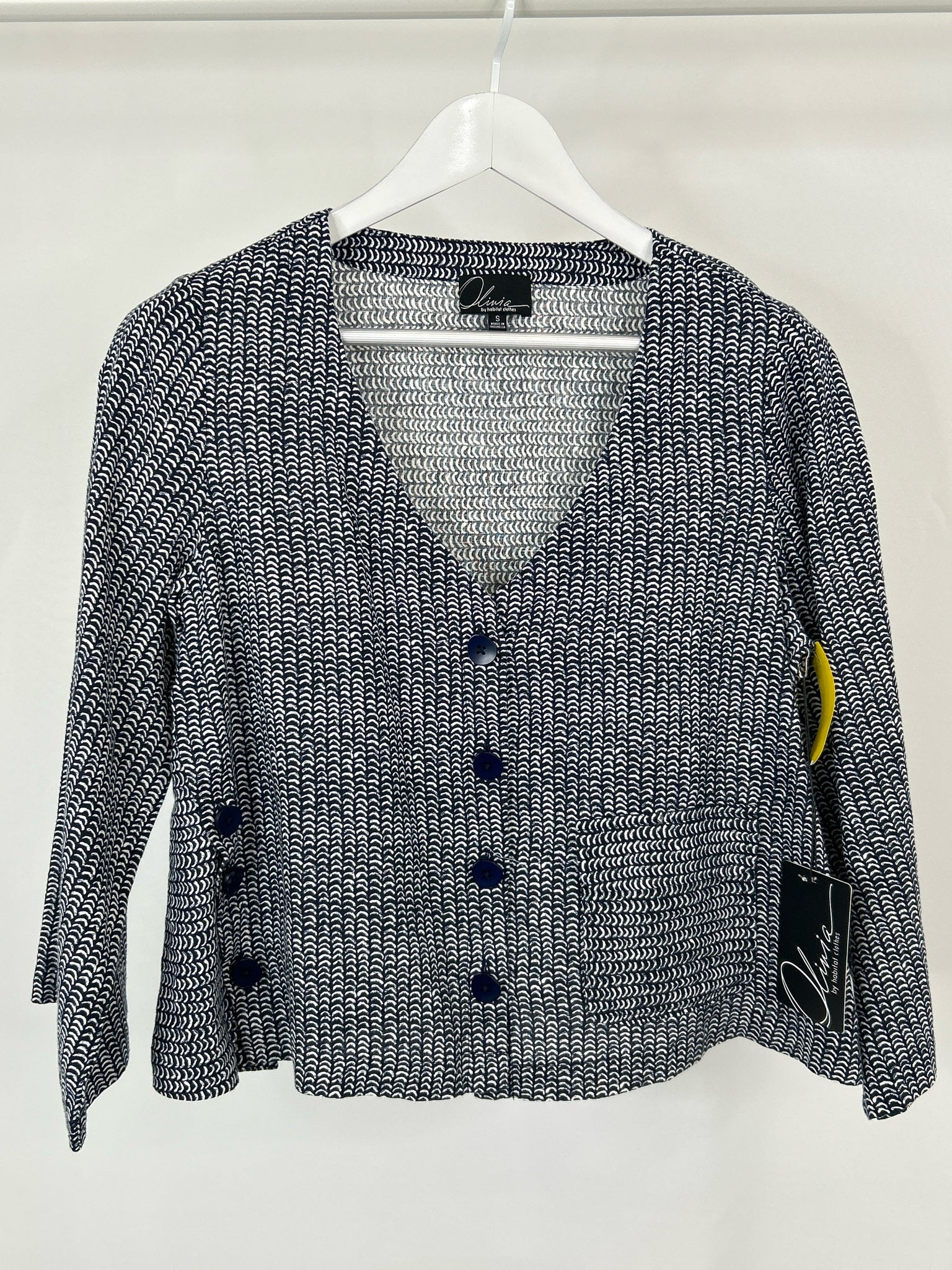 OLIVIA BY HABITAT CLOTHES Size S NAVY AND WHITE Women Jacket