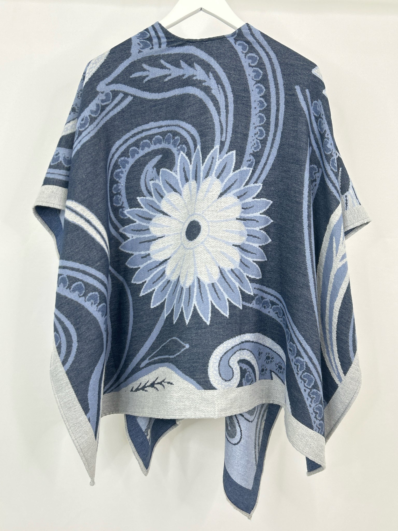 CHICO'S Size One Size Blue Women Poncho