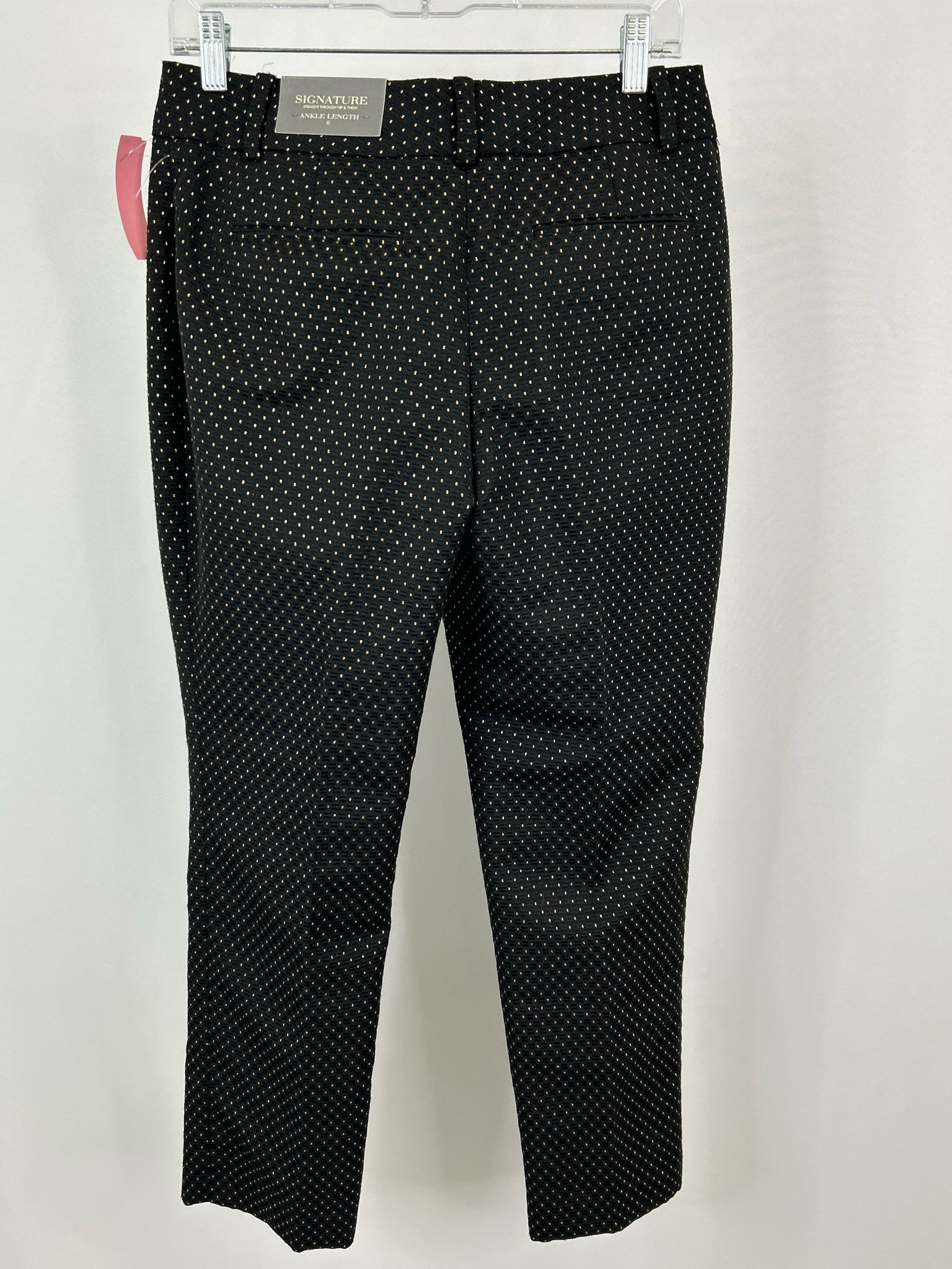 ANN TAYLOR NWT Size 6 BLACK & GOLD Women Pants