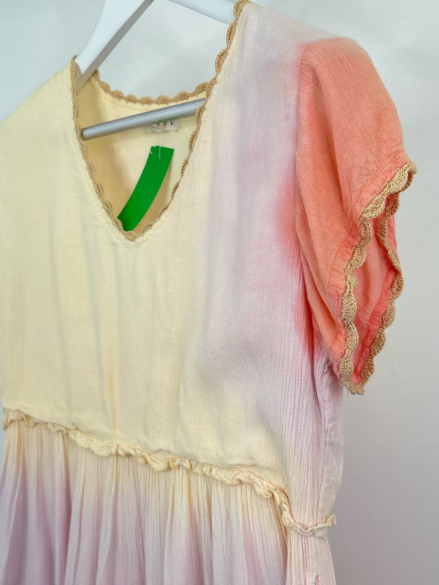 THML Size XS Coral and Yellow Women Dress