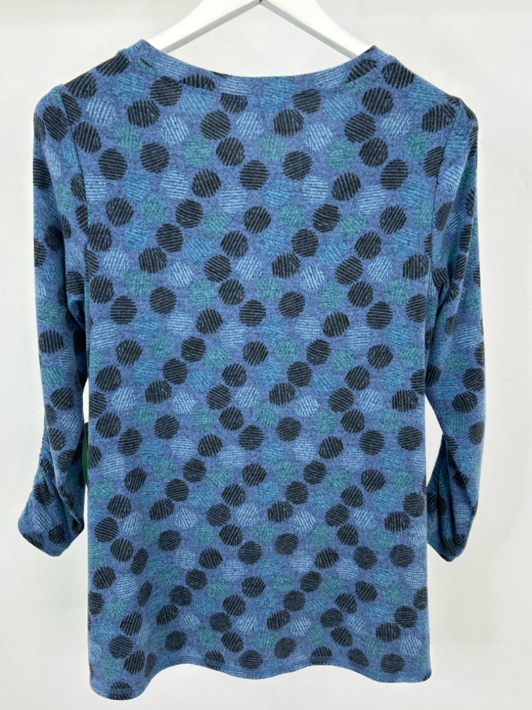 HABITAT Women Size S Blue Print Sweater