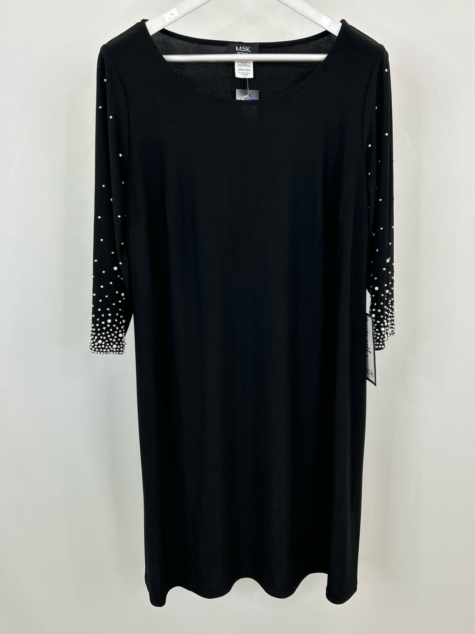 MSK Size 1X Black Women Dress