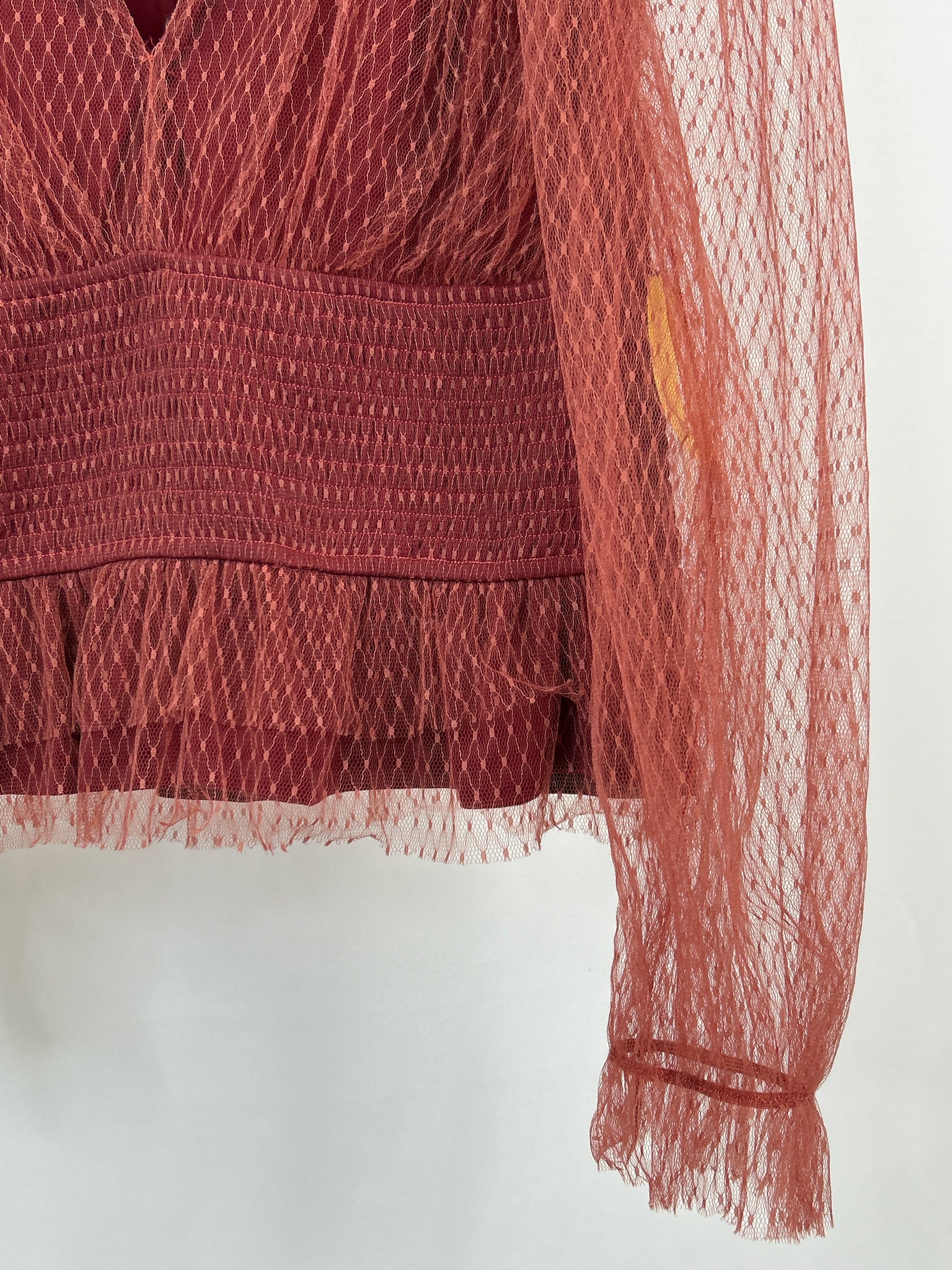 ANTHROPOLOGIE Size XL WINE Women Top NWT