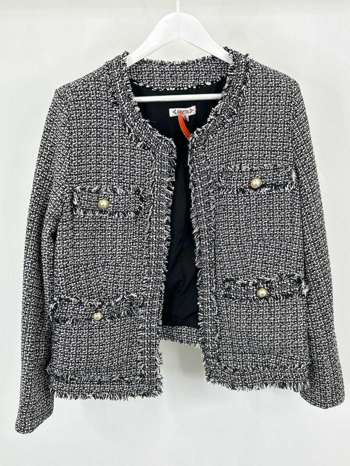 NANETTE LEPORE Size XL Black and White Women Jacket