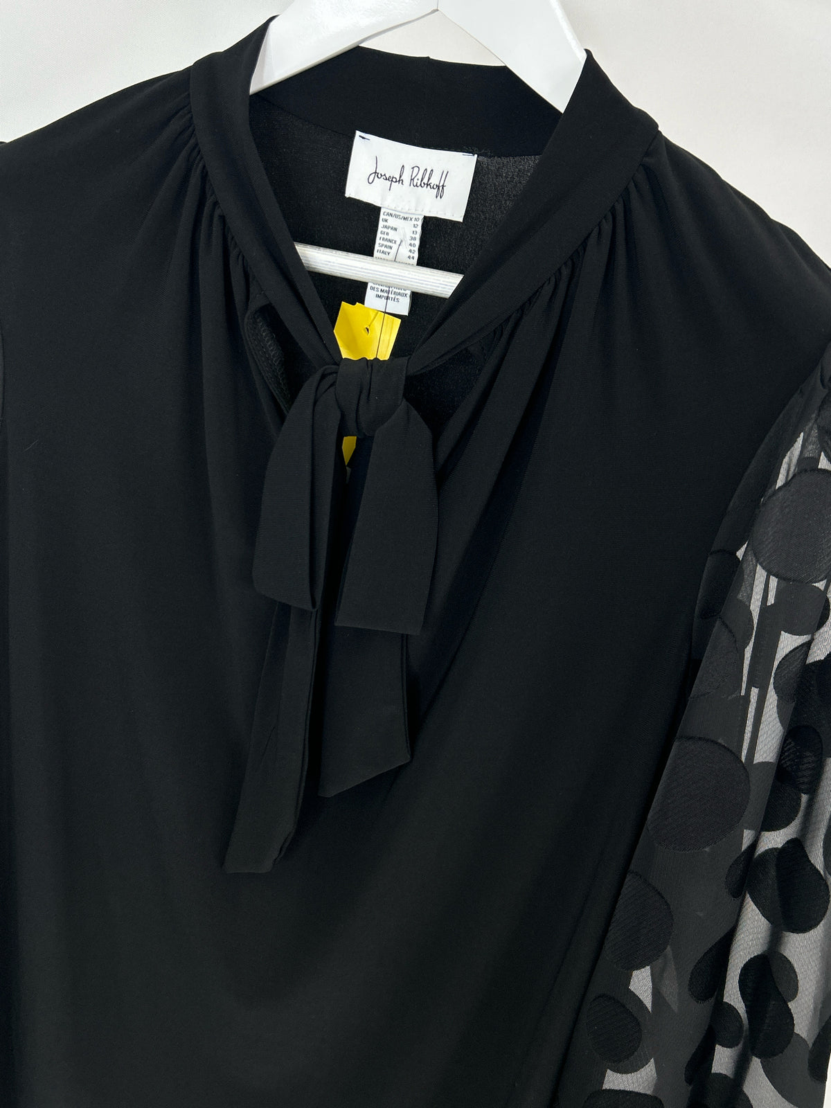 JOSEPH RIBKOFF Size 10 Black Women Blouse