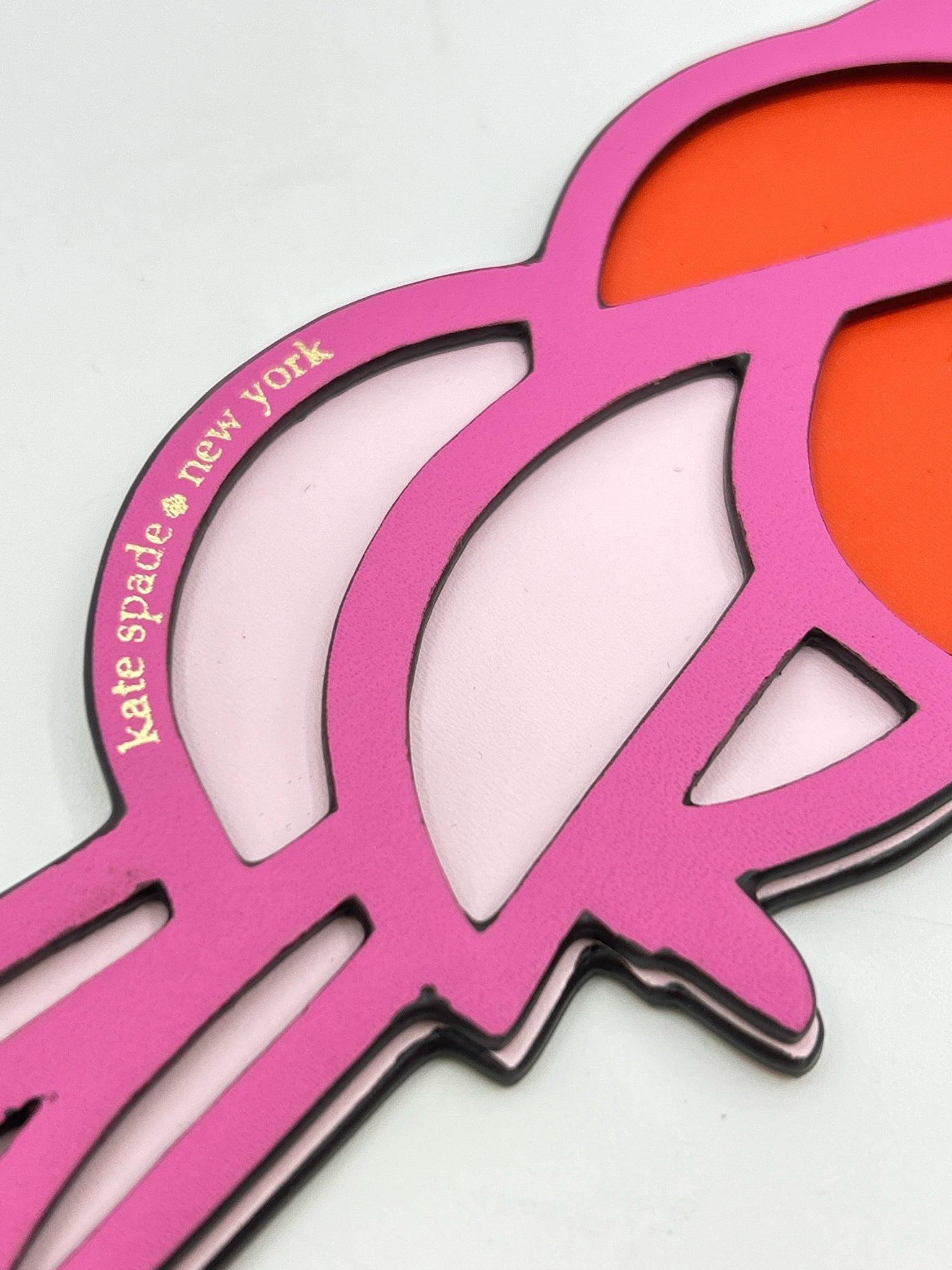 KATE SPADE Pink and Orange Key Chain