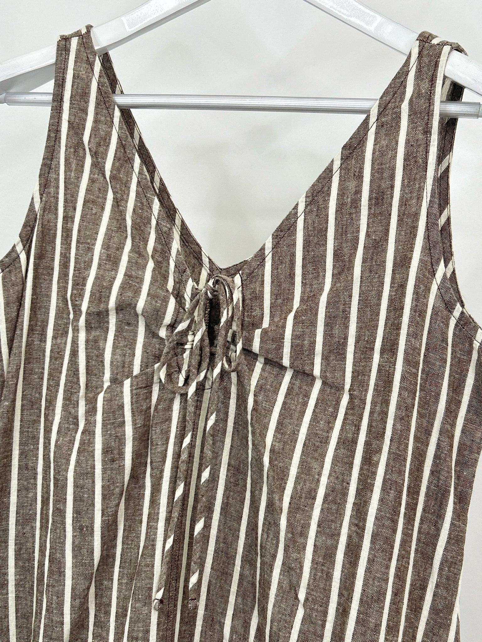 LOU & GREY Size S Brown Stripes Women Dress