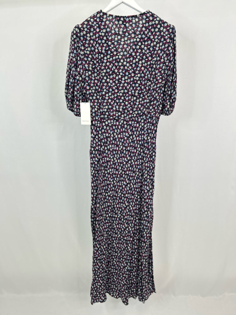 KAREN KANE Size L Black Floral Women's Dress