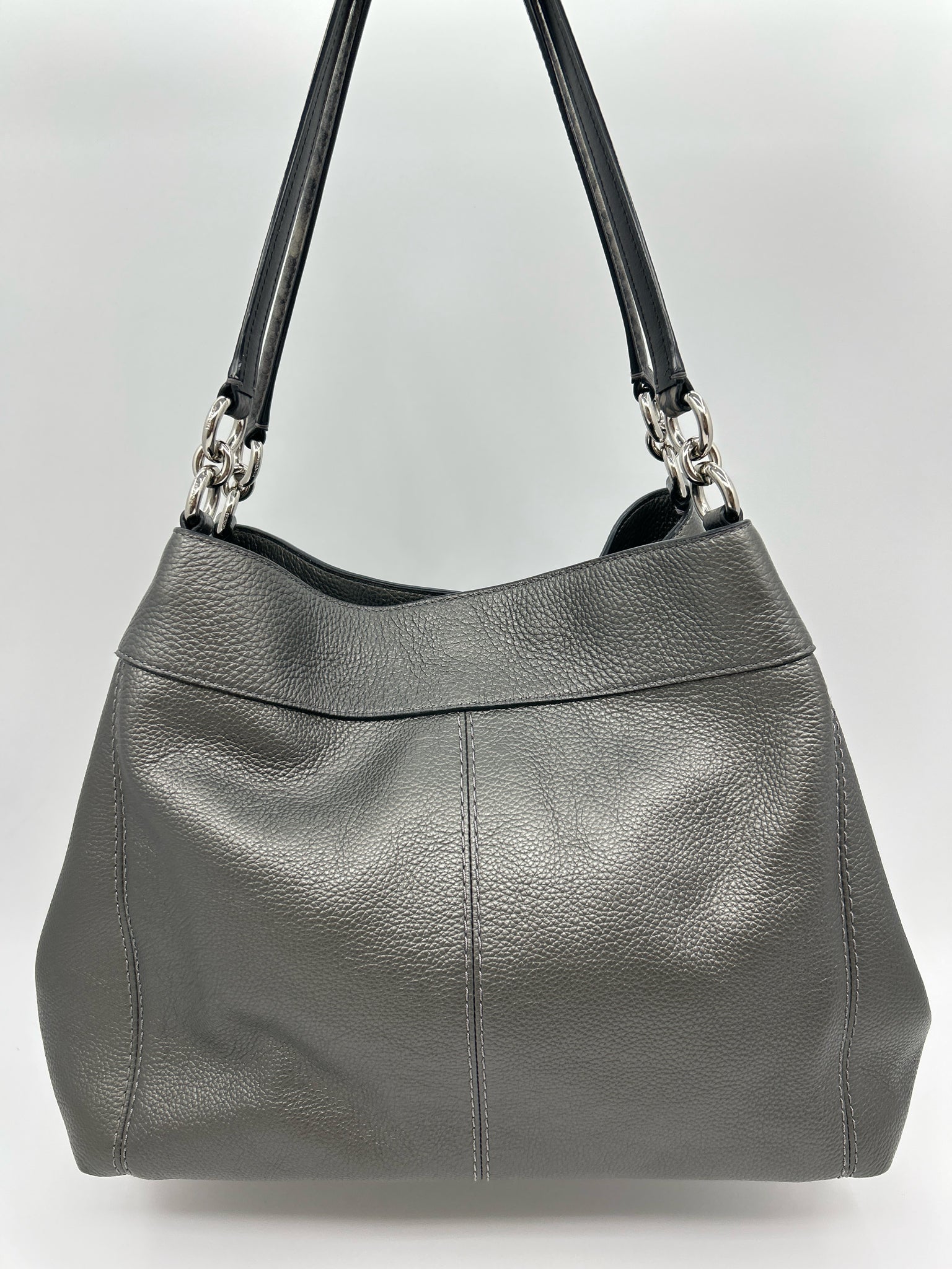 COACH GREY METALLIC Women Purse