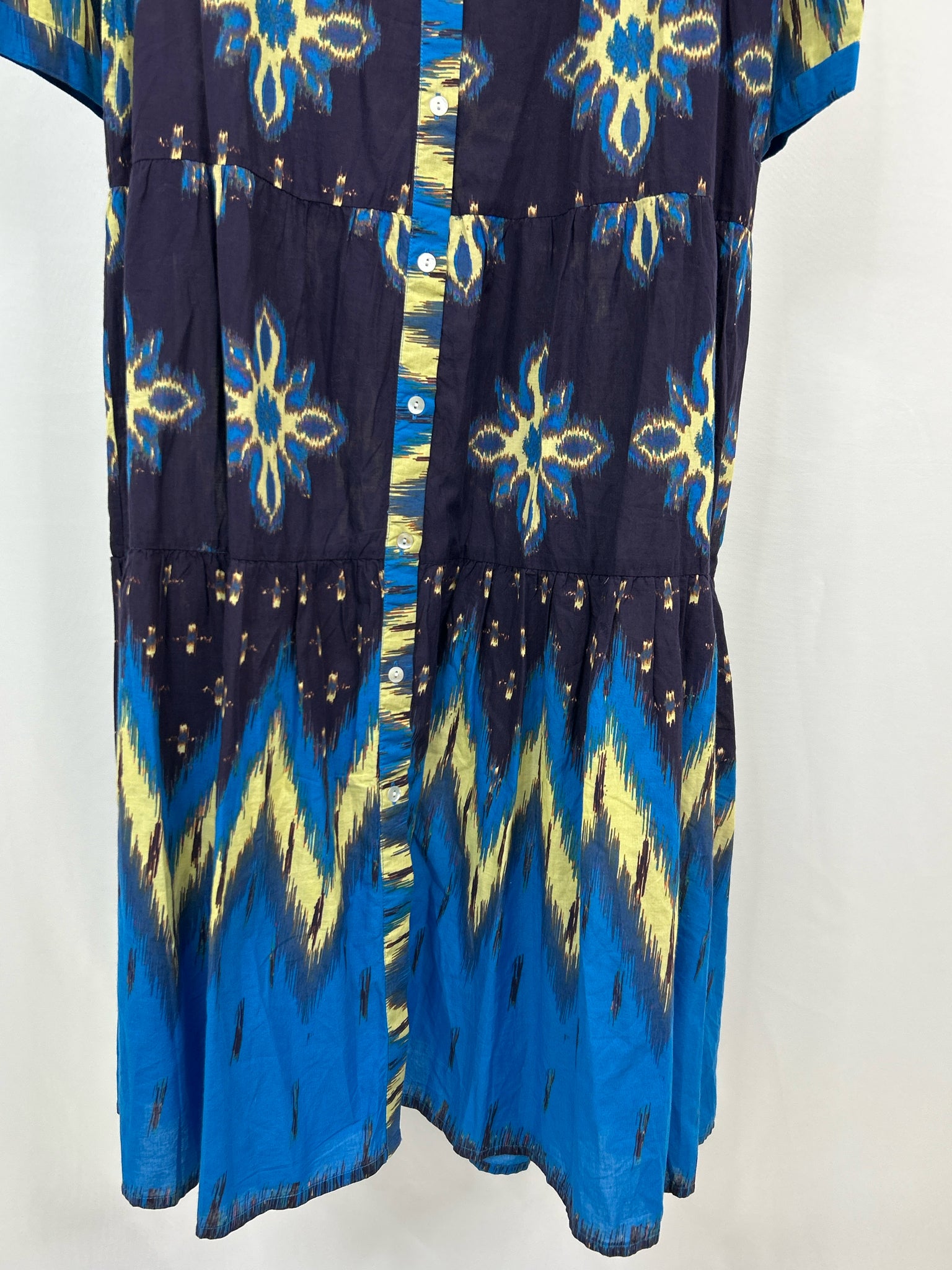 BE BOHO Size S Navy Print Women Dress