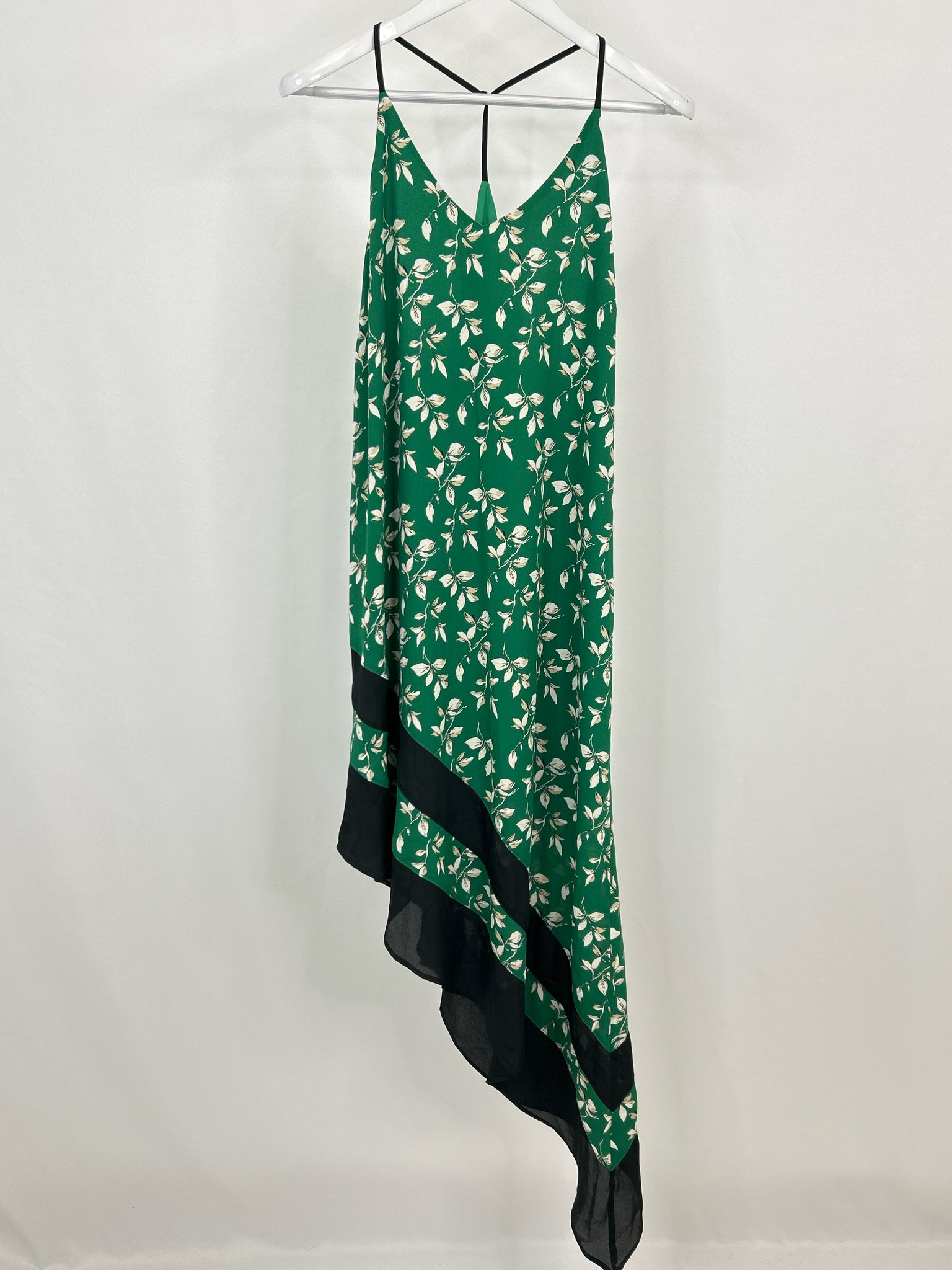 ASHER Size L Green Print Women Dress