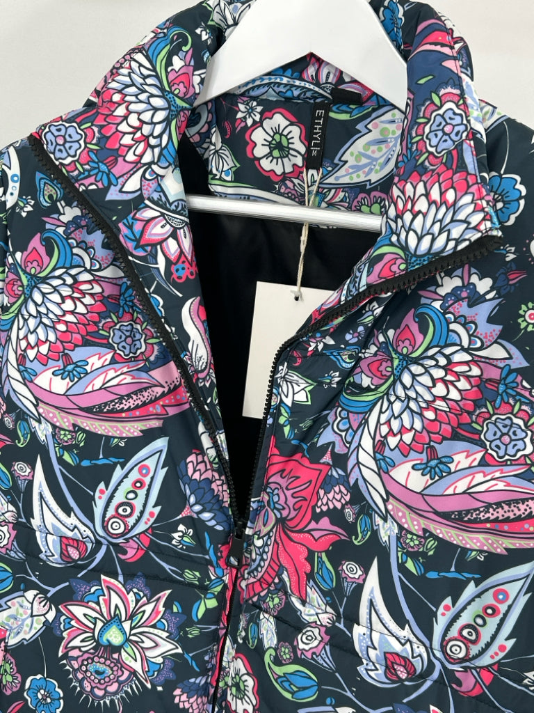 ETHYL Women Size M NAVY FLORAL Coat