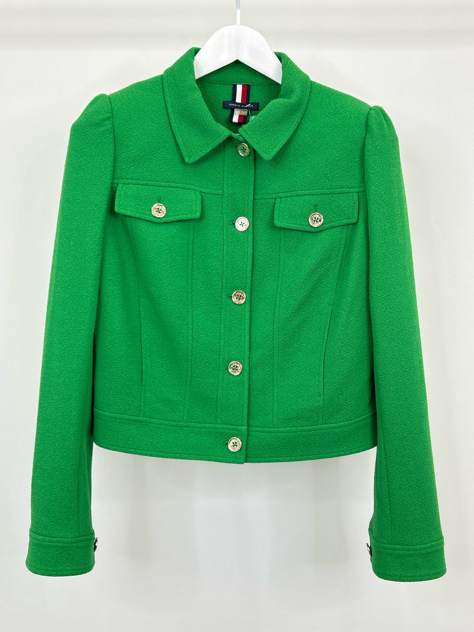 TOMMY HILFIGER Size 8 Green Women Jacket