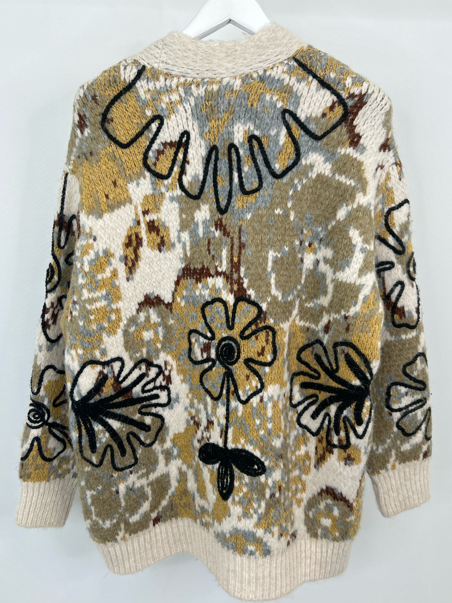 FREE PEOPLE Size S Beige and Tan Women Cardigan