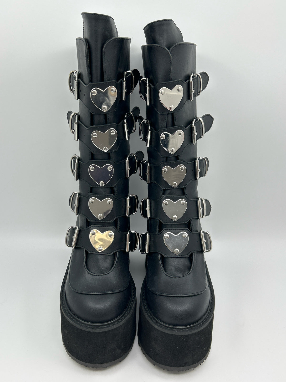 DEMONIA Size 10 Black Women Boots