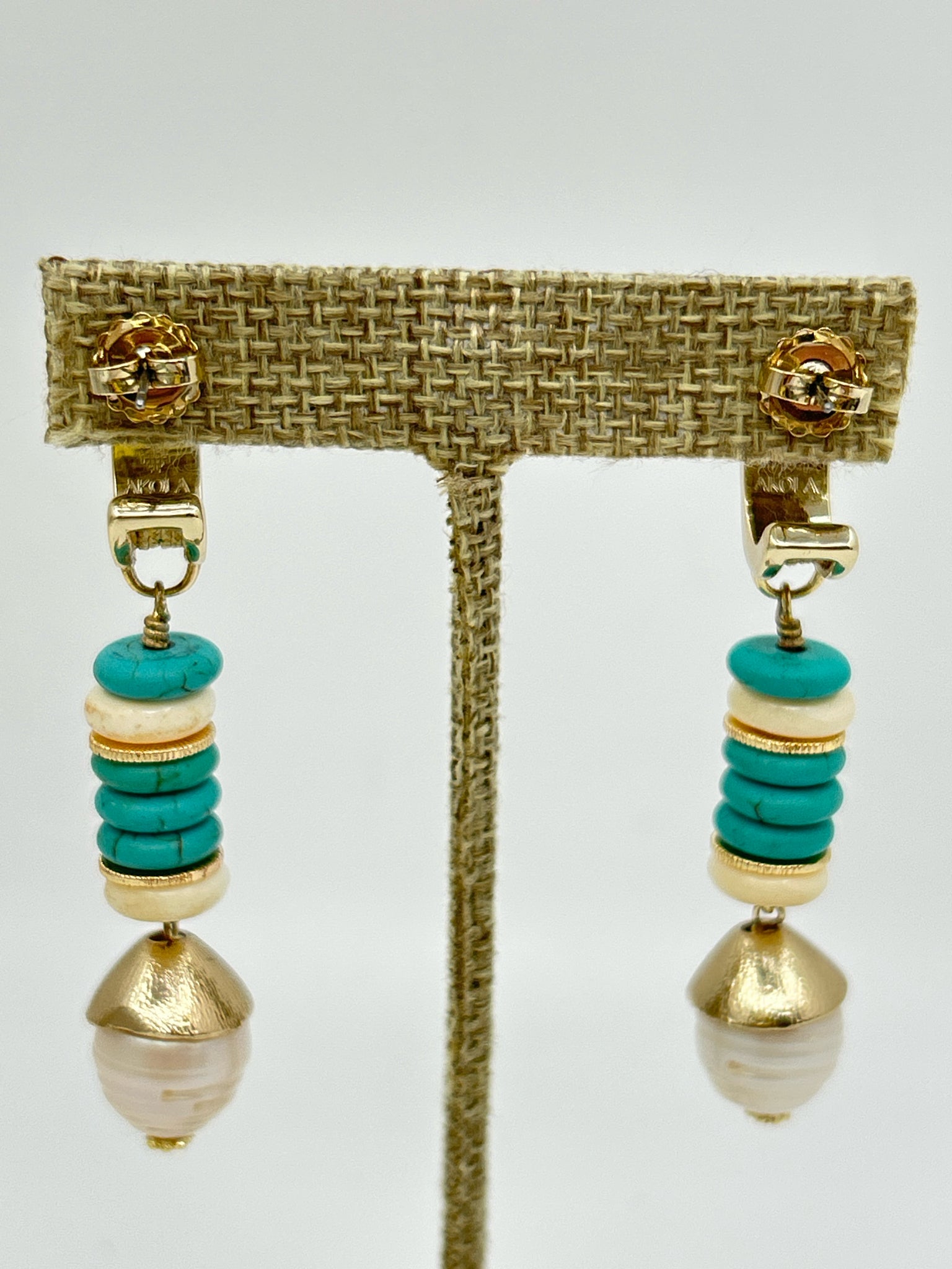AKOLA Gold & Turquoise Earrings