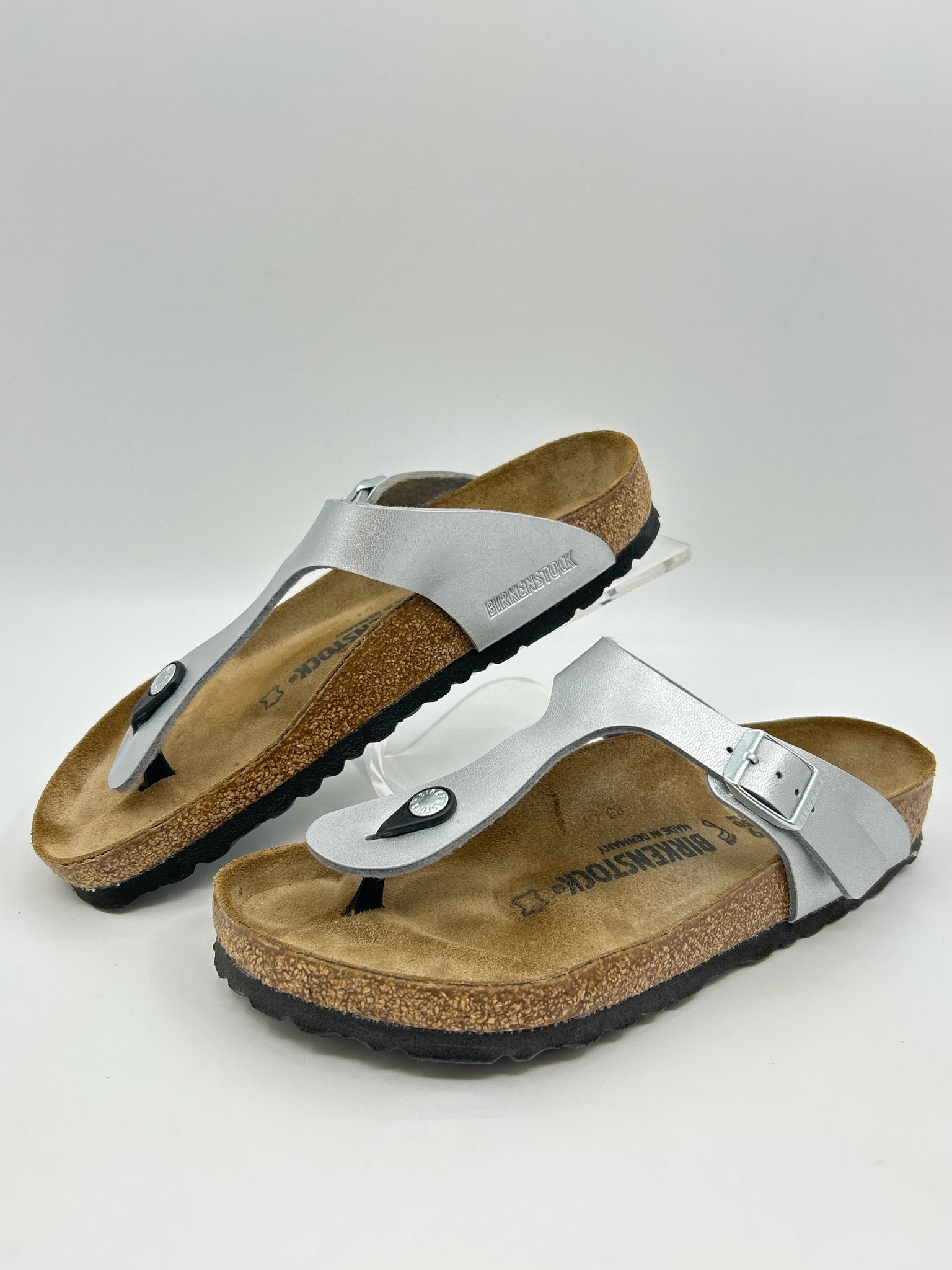 BIRKENSTOCK Size 39 Silver Women Sandal