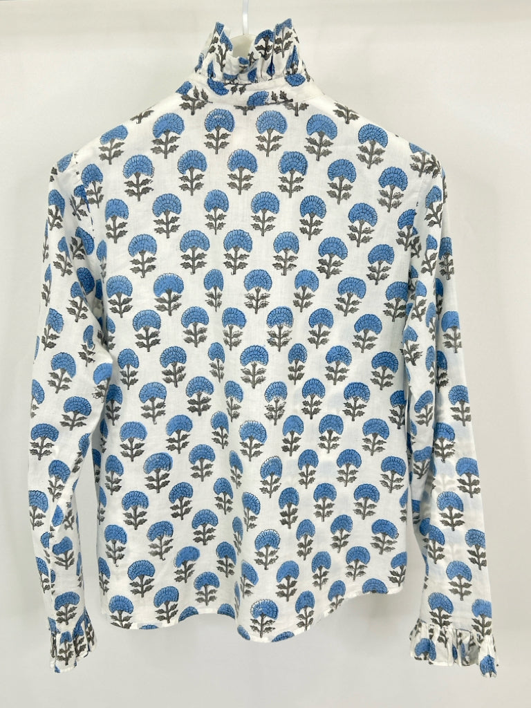 SAULE PARC Size S Women's WHITE AND BLUE Shirt