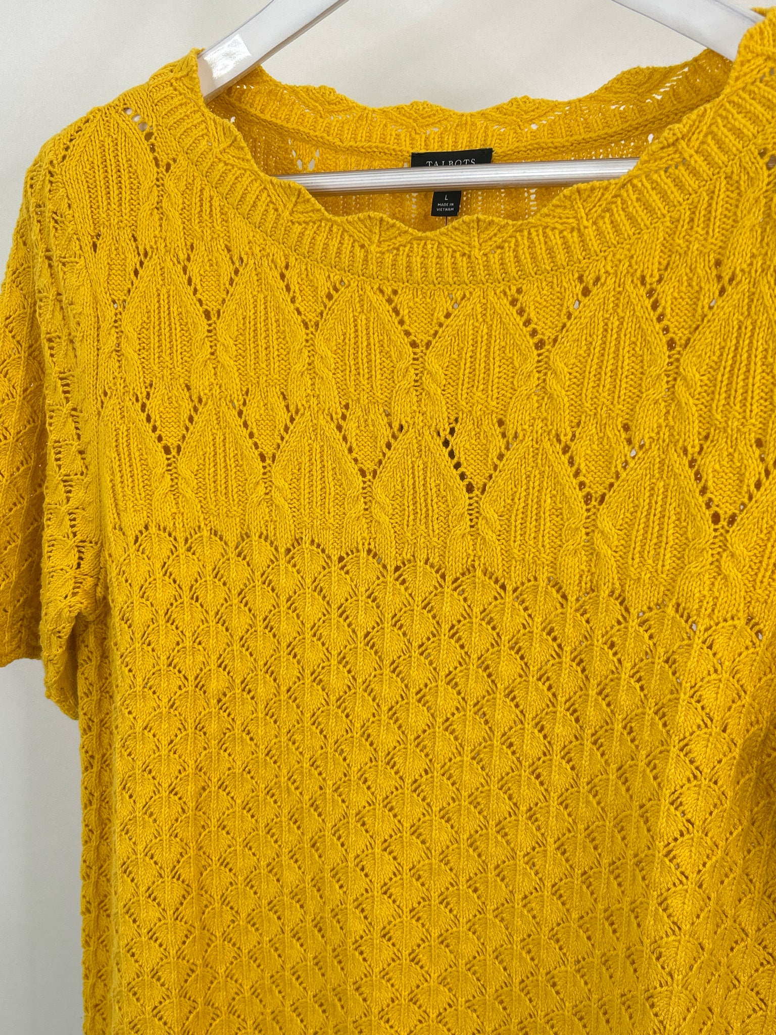 TALBOTS Size L Yellow Women Sweater