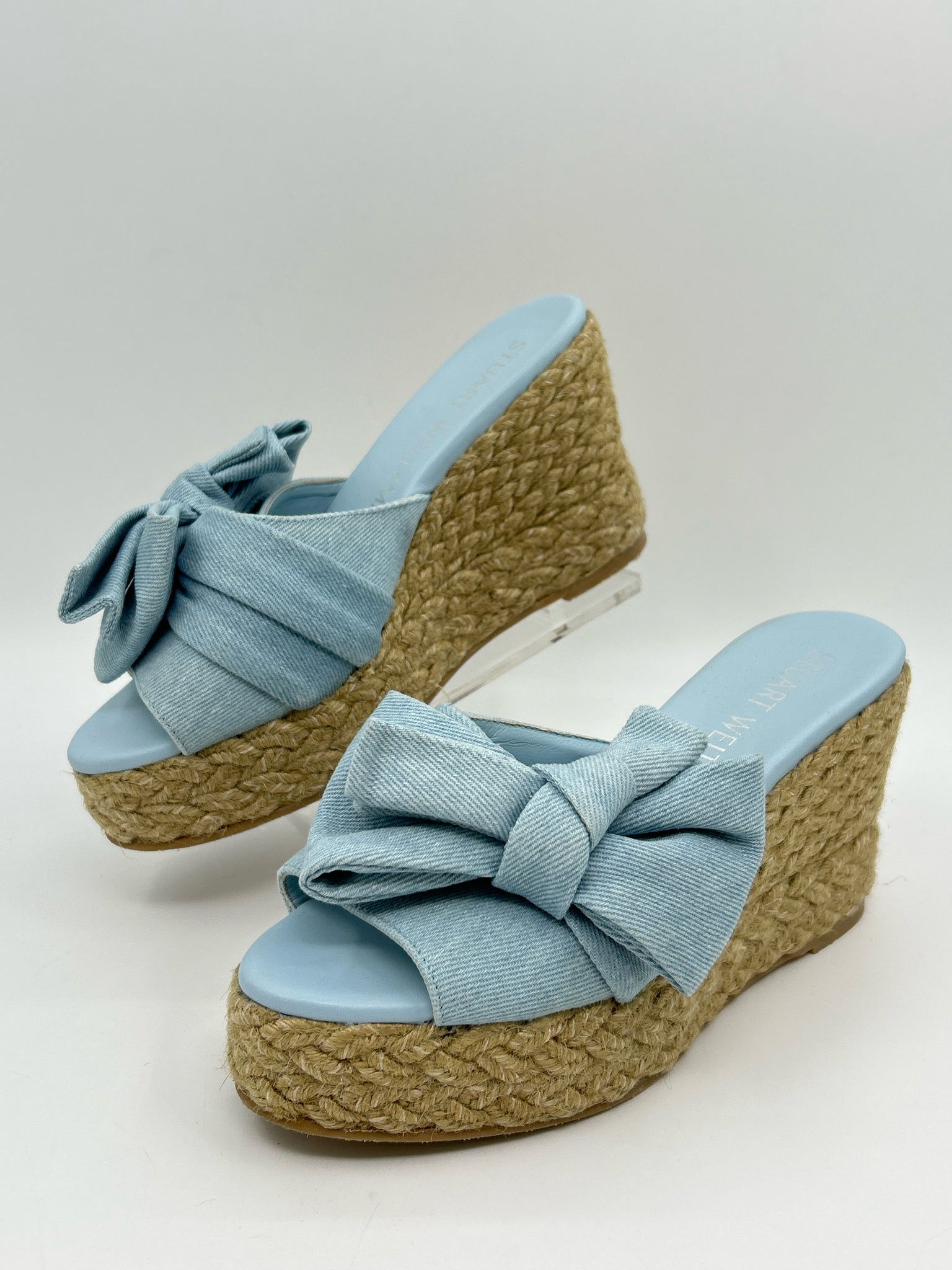 STUART WEITZMAN Size 7.5B BLUE DENIM Women Sandal