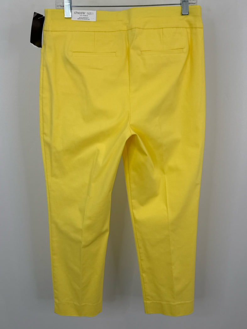 CHICO'S Size 8 Yellow Women Pants