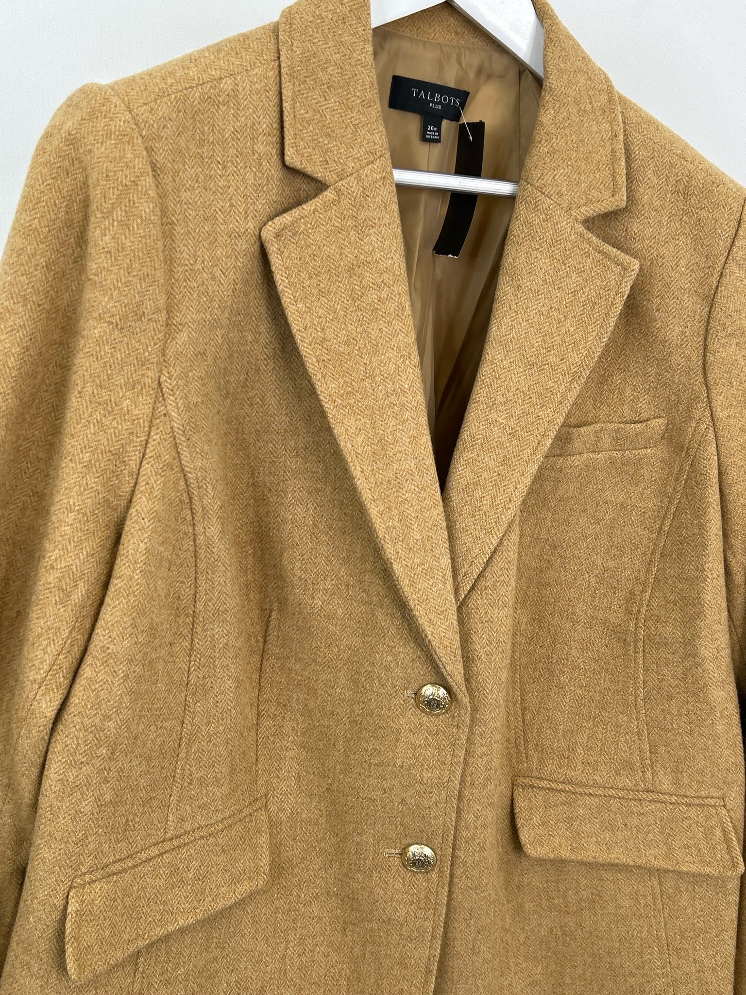 TALBOTS Size 20W Camel Women Blazer