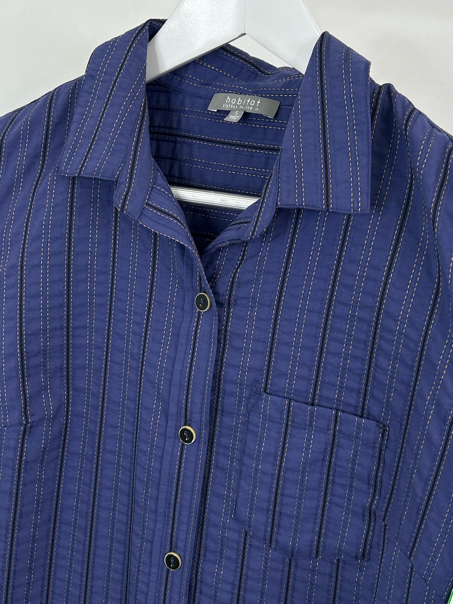 HABITAT Size S Blue Striped Women Dress