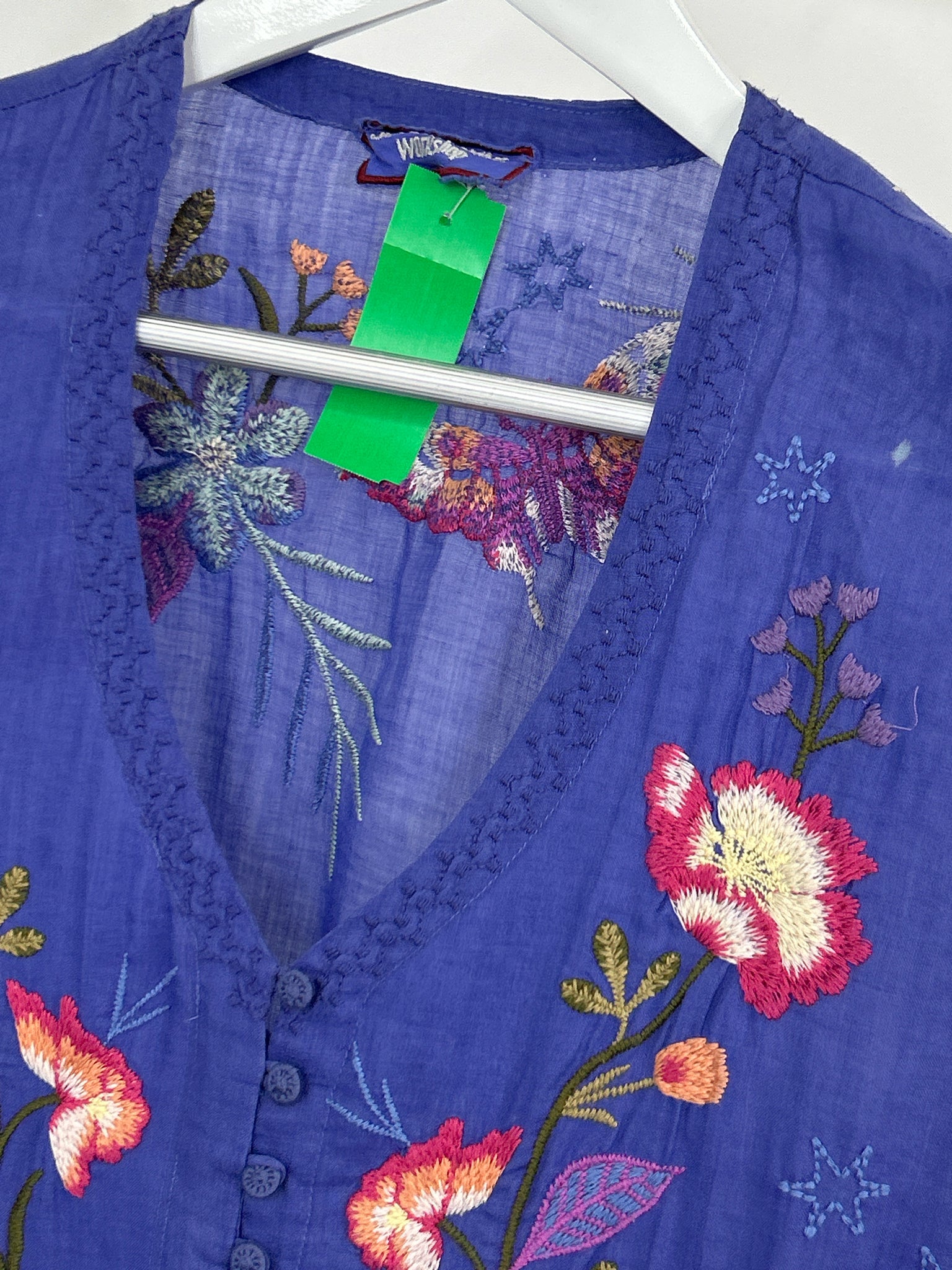 JOHNNY WAS Size S Blue Purple Women Tunic