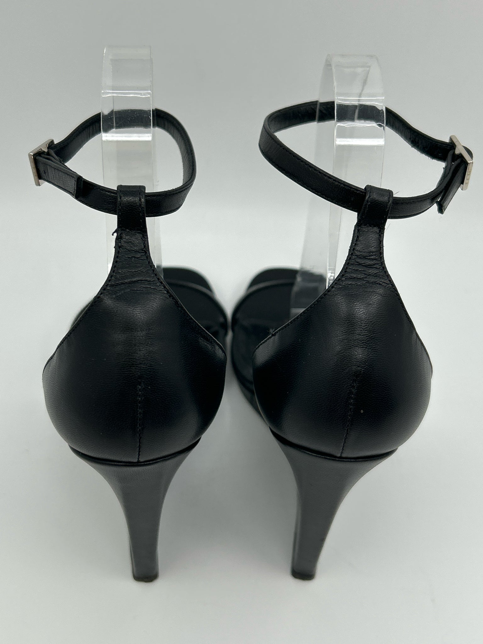 SAINT LAURENT Size 38.5 Black Women Sandal