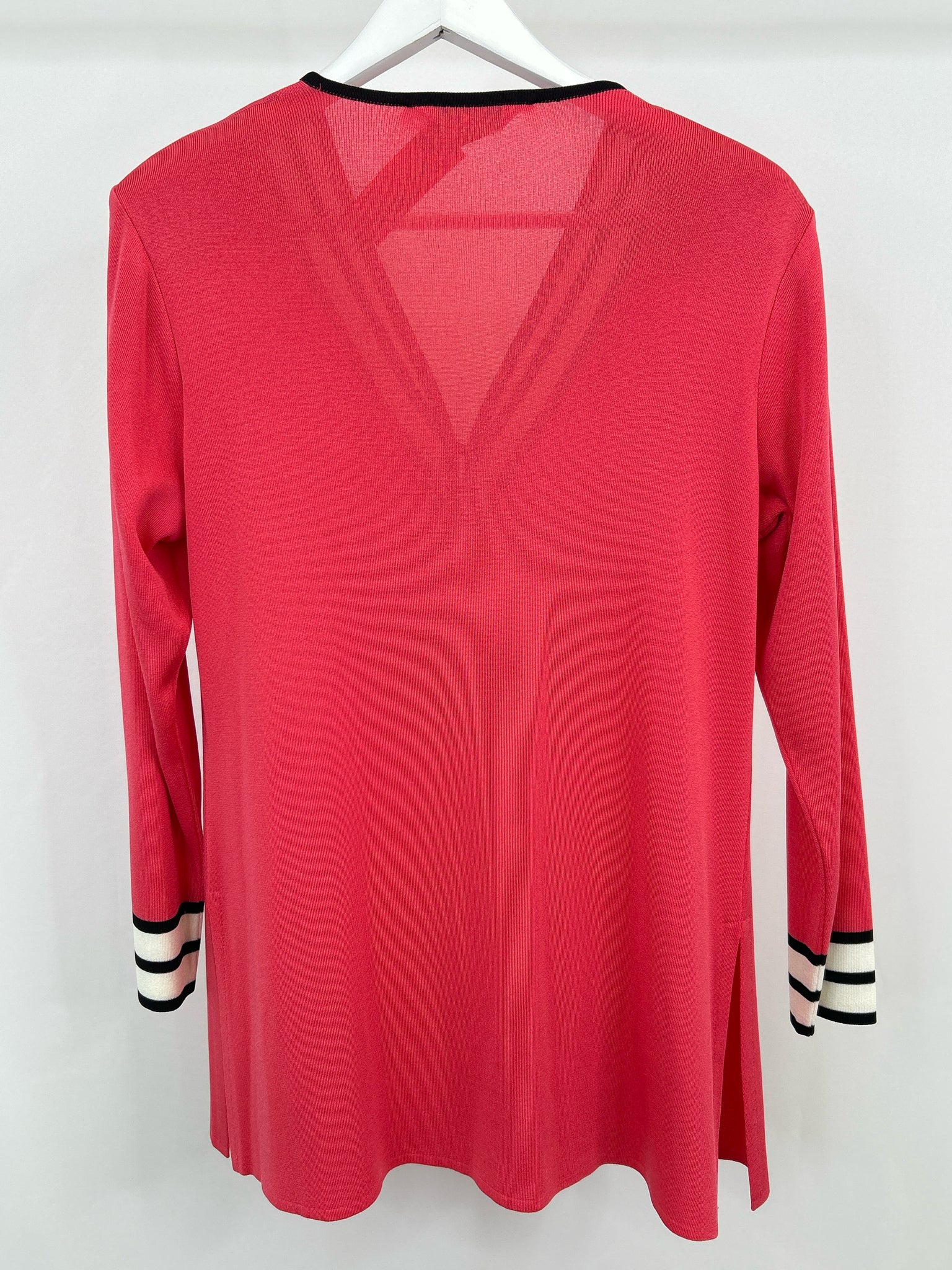 MISOOK Size S Pink and Black Women Cardigan
