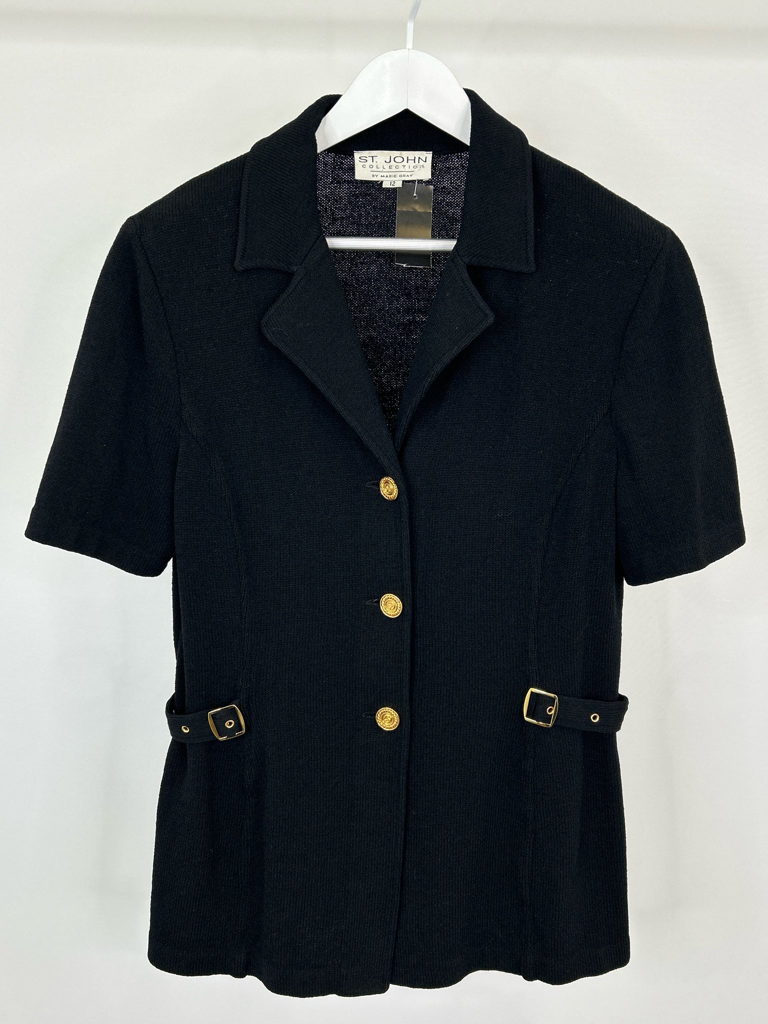 ST JOHN COLLECTION Size 12 Black Women Jacket