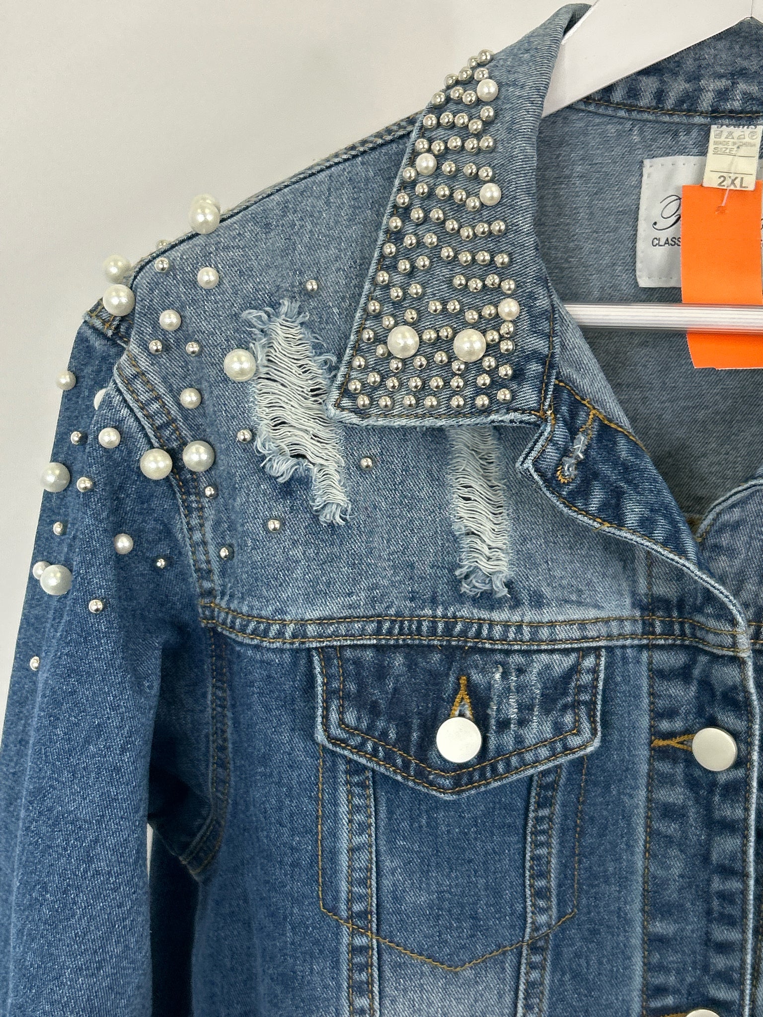 FASHION CLASSICS Size 2XL BLUE DENIM Women Jacket