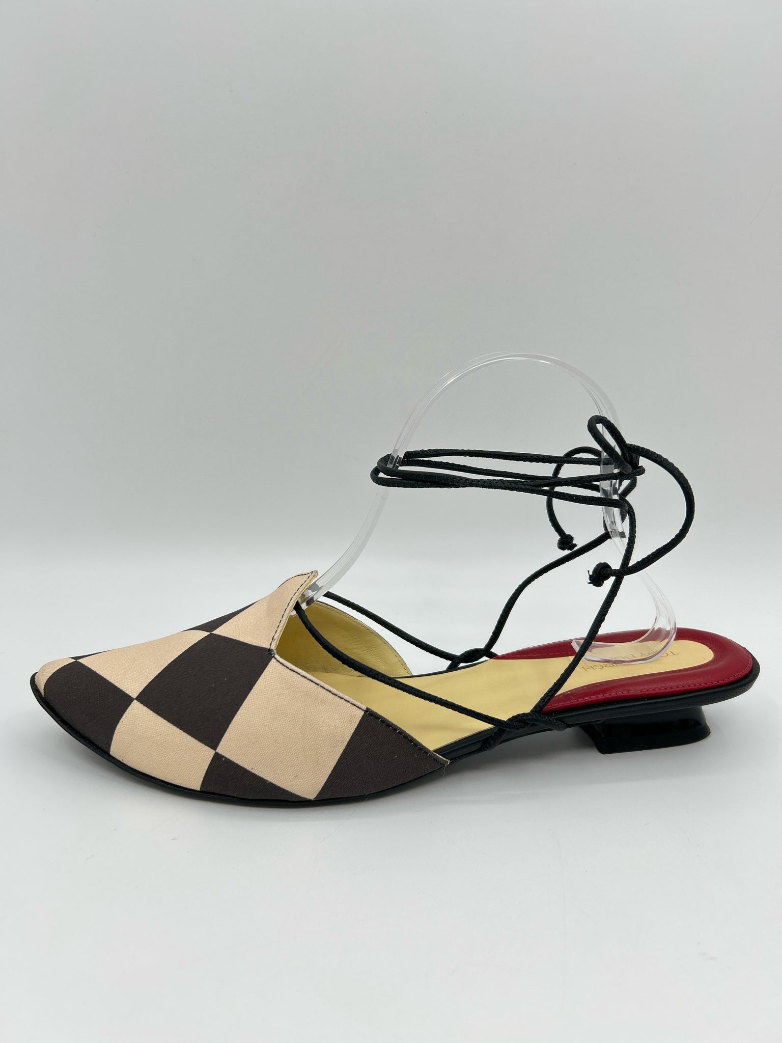 TORY BURCH Size 11 BROWN AND BEIGE Women Flats