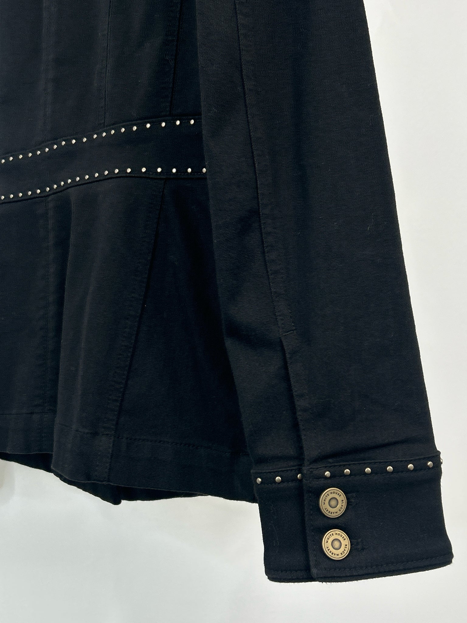White House Black Market Size 12 BLACK DENIM Women Jacket