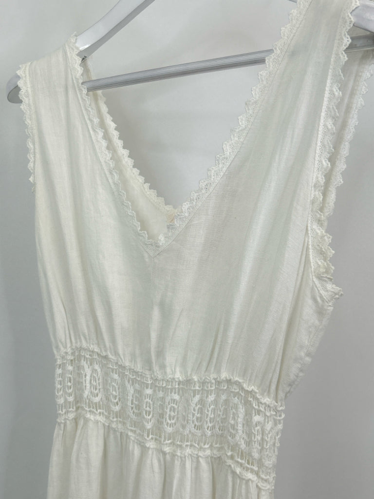 TERZO MILLENNIO Size M White Women's Dress