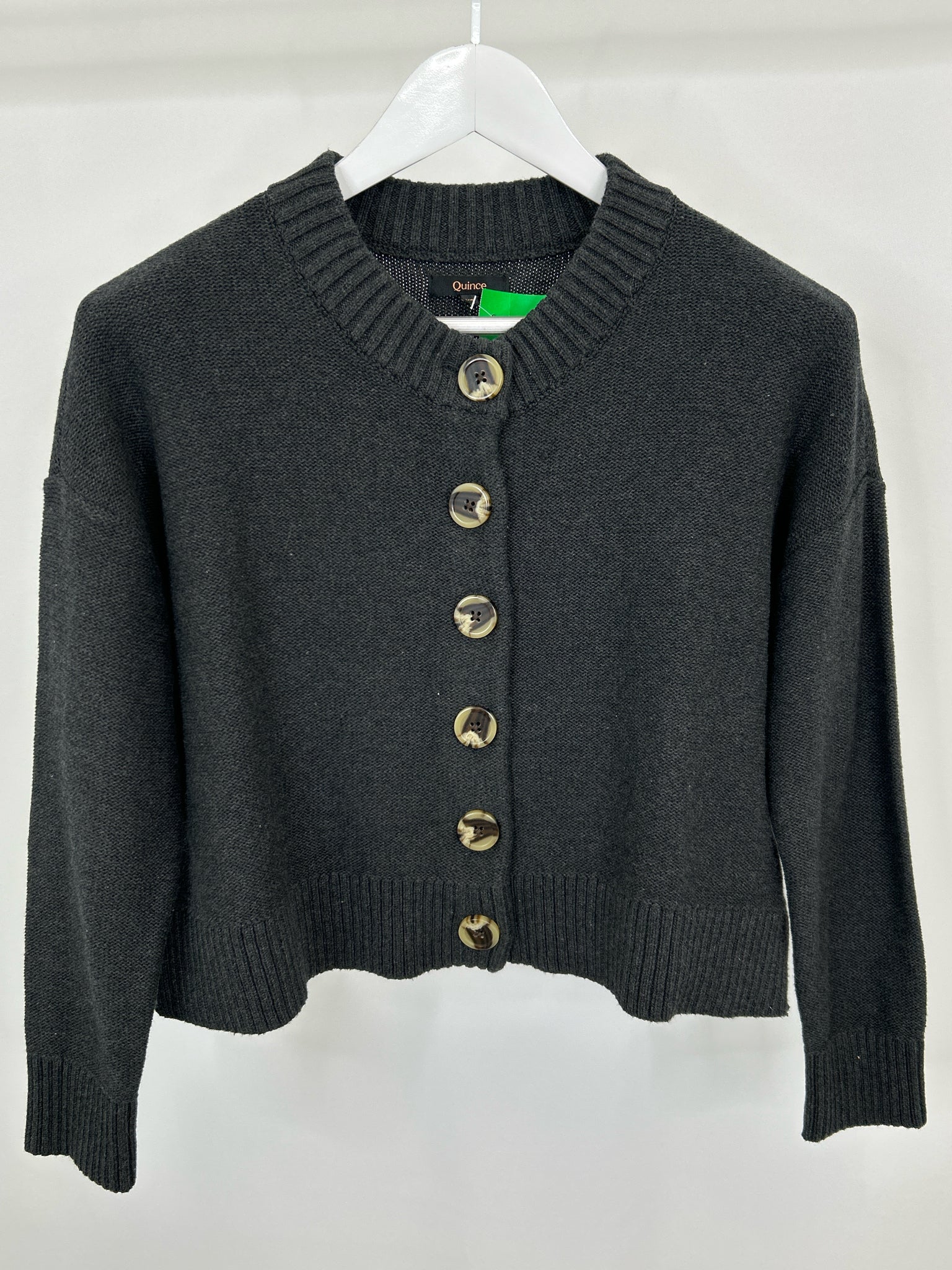 QUINCE Size XS DARK GREY Women Cardigan