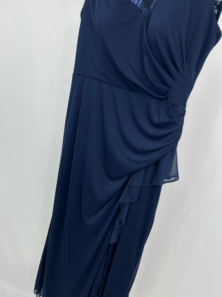 ALEX EVENINGS Women Size 14P Navy Dress ALEX EVENINGS Women Size 14P Navy Dress