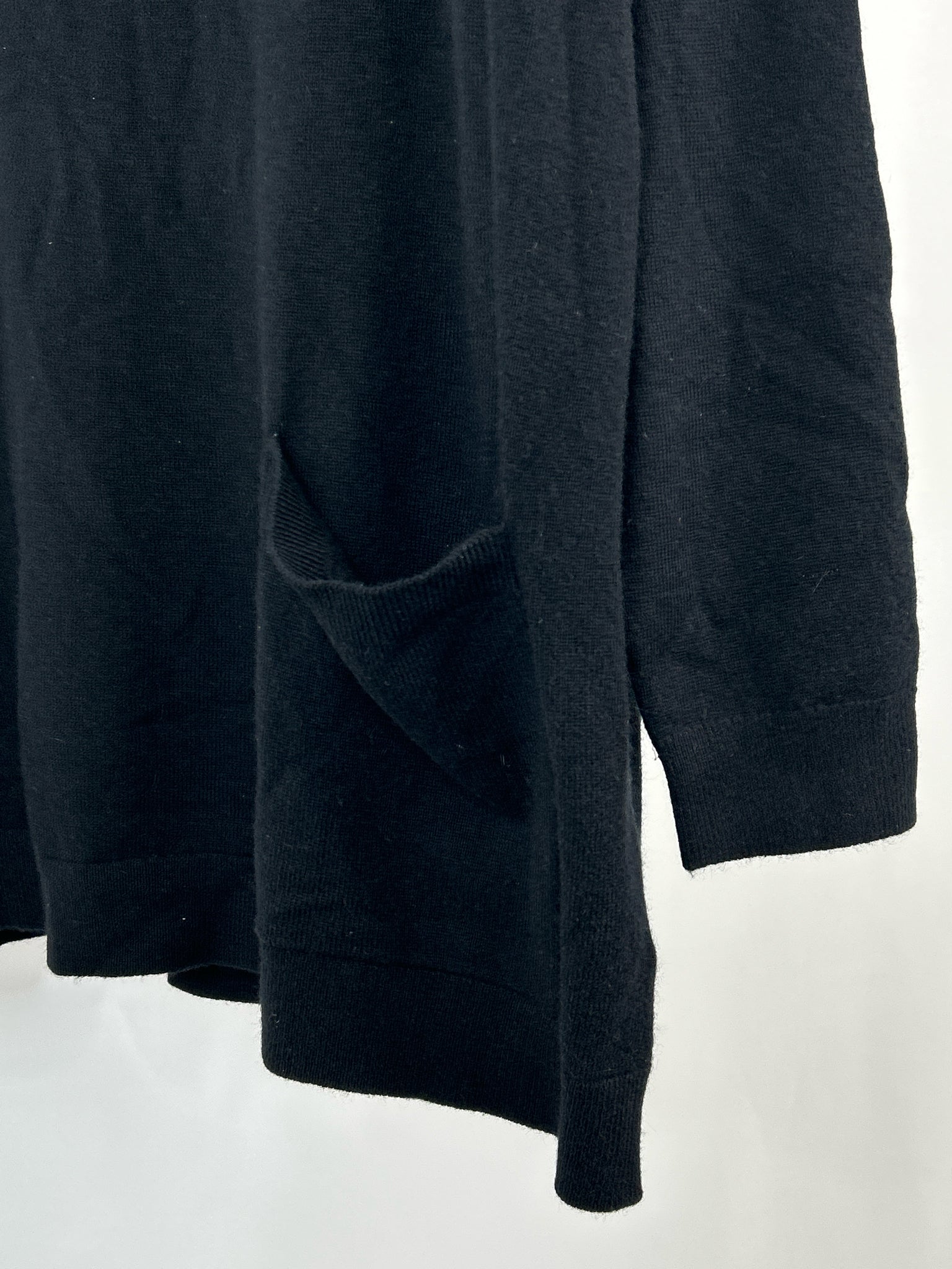 Garnet Hill Size L Black Women Cashmere Sweater NWT