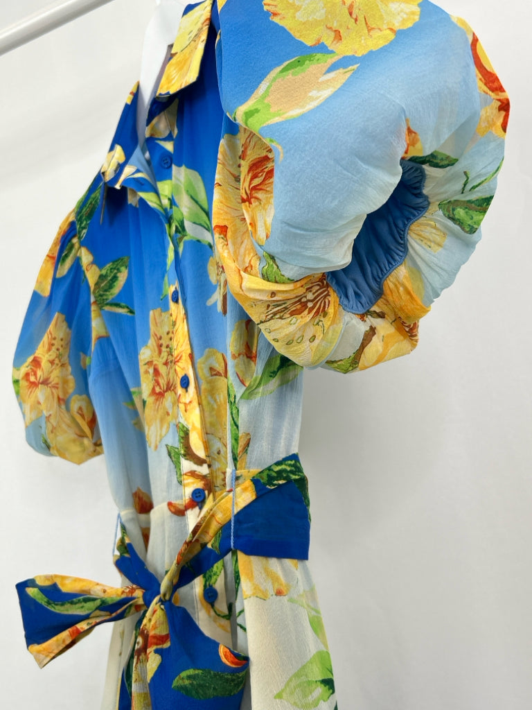 JEALOUS TOMATO Size M BLUE AND YELLOW Women's Dress
