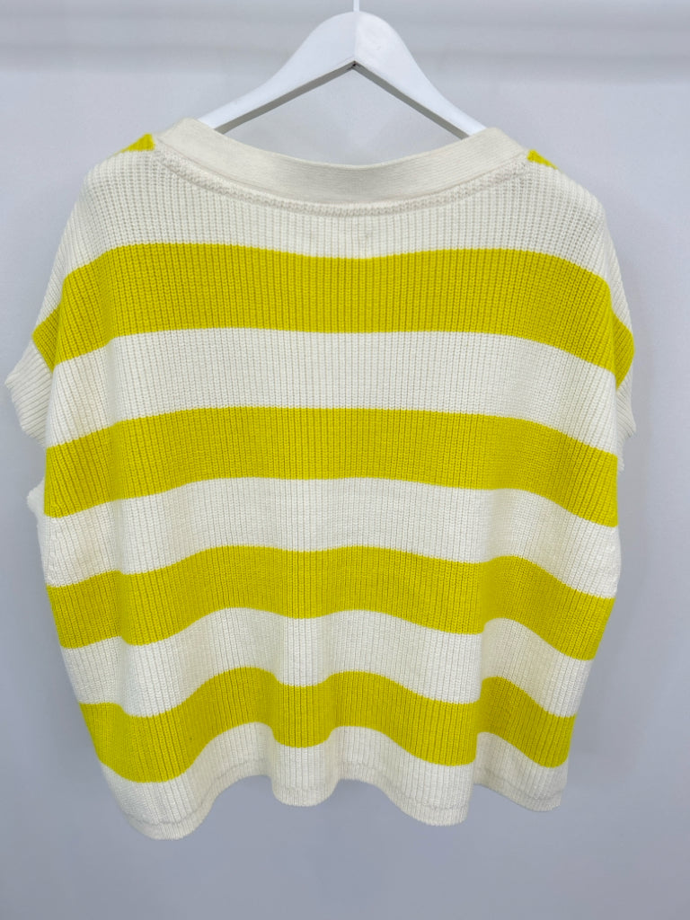 MAEVE Women Size S YELLOW & CREAM Sweater