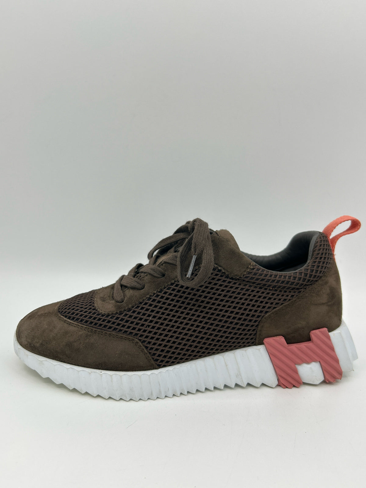 HERMÈS Size 38.5 Brown Women Sneakers