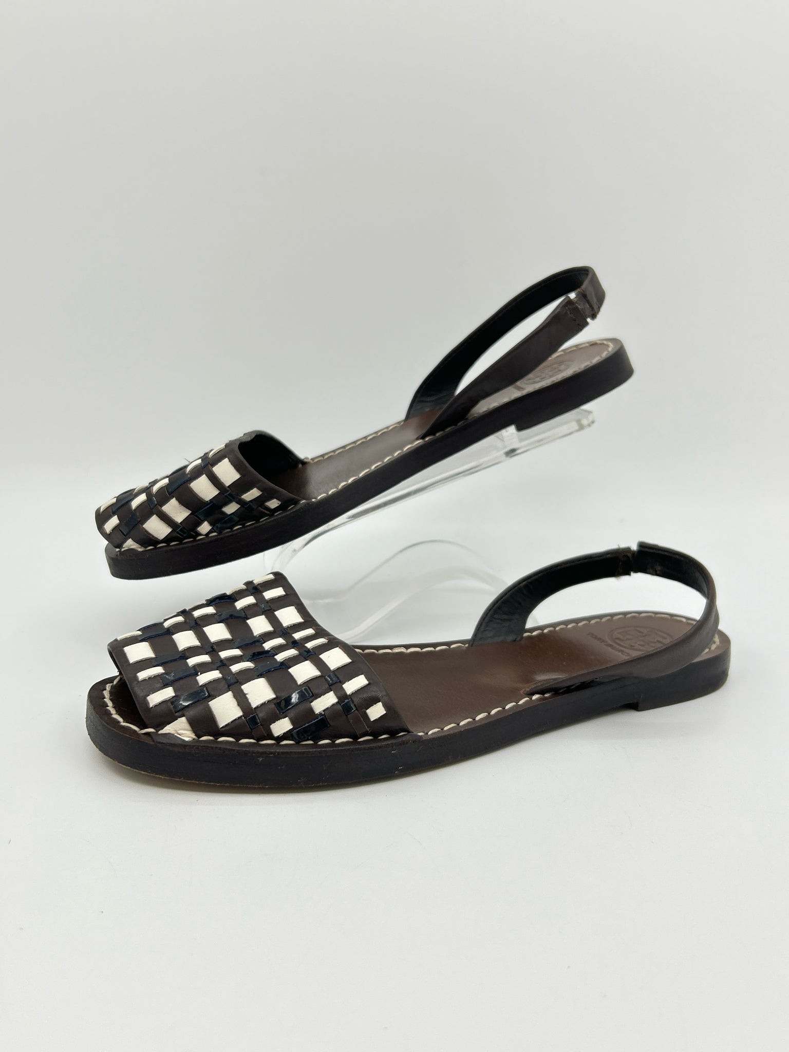 TORY BURCH Size 7.5M DARK BROWN Women Sandal