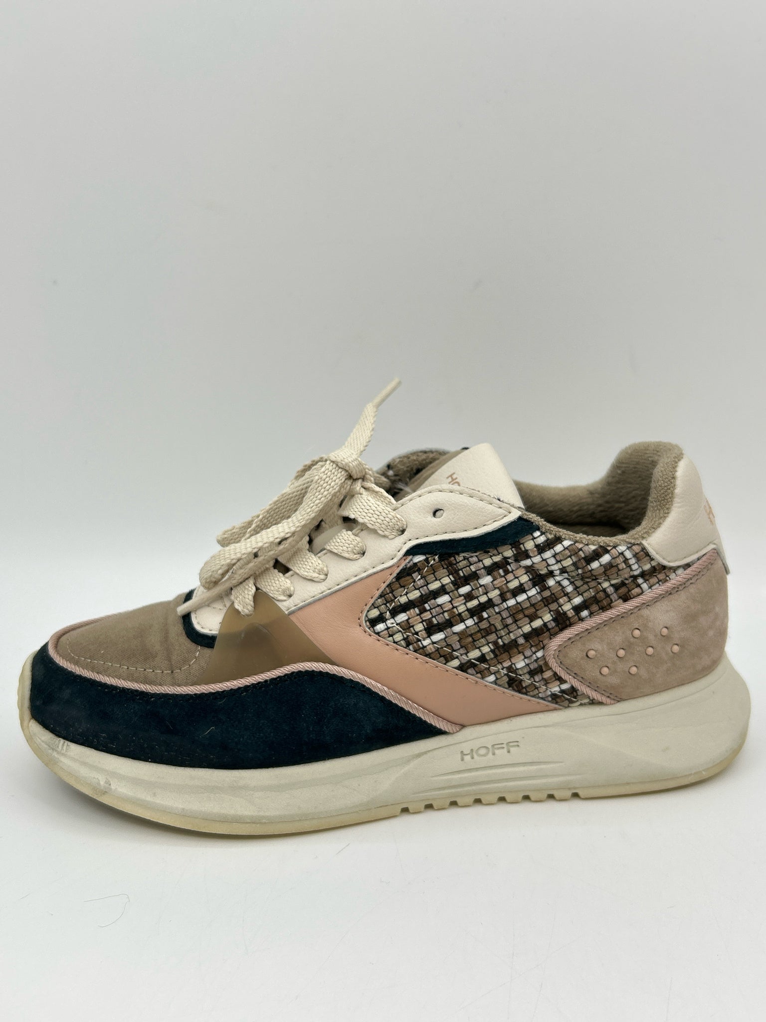 HOFF Size 6.5 Taupe and Pink Women Sneakers