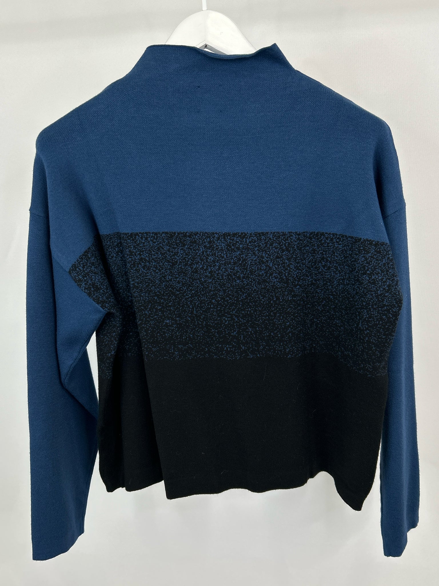 ANNE KLEIN NWT Size L Navy Print Women Sweater